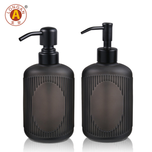 LA08 Dispensador de jabón de vidrio de 300 ml con bomba de acero inoxidable - elegante y duradero