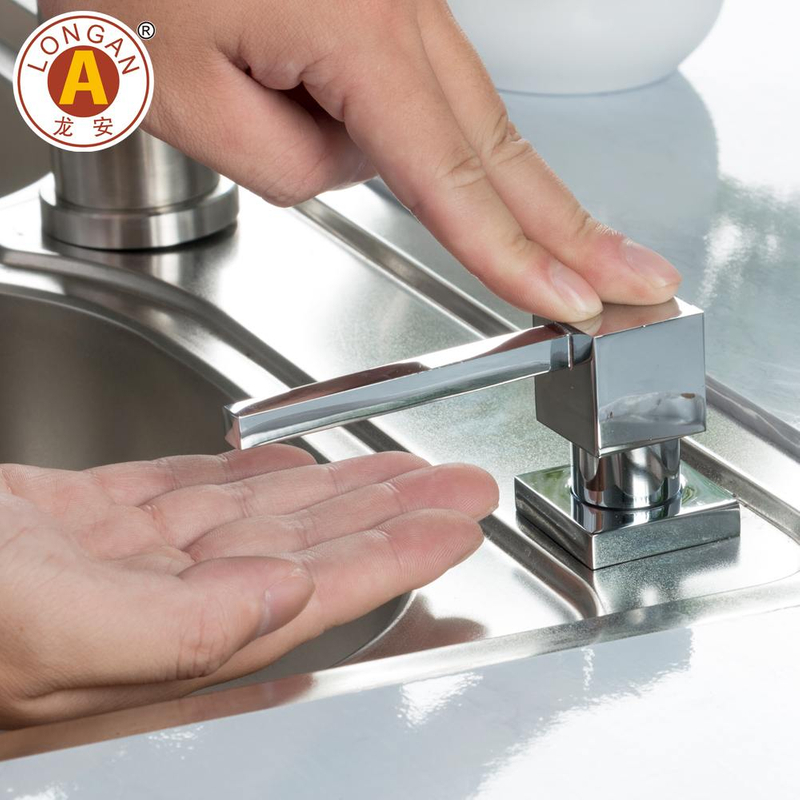 T08 Material de latón de fábrica Dispensador de jabón de fregadero de cocina 