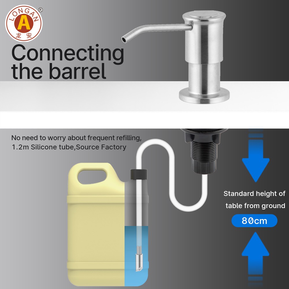 Dispensador de jabón de fregadero de acero inoxidable F52