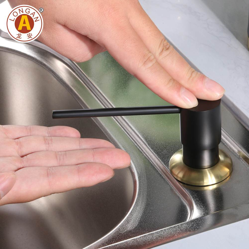 Dispensador de jabón de mano de latón T01 para lavado de platos de cocina 
