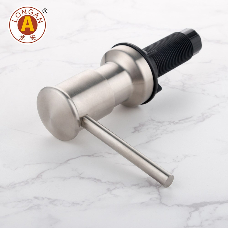 F56 nuevo estilo dispensador de jabón de acero inoxidable para fregadero