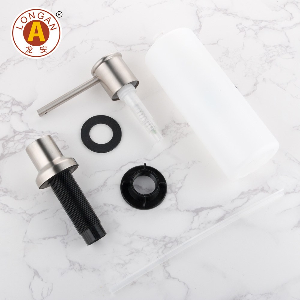 F56 nuevo estilo dispensador de jabón de acero inoxidable para fregadero