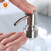 LA08 Dispensador de jabón de vidrio de 300 ml con bomba de acero inoxidable - elegante y duradero