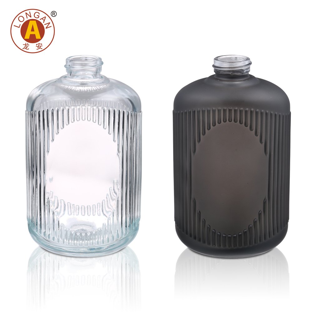 LA08 Dispensador de jabón de vidrio de 300 ml con bomba de acero inoxidable - elegante y duradero