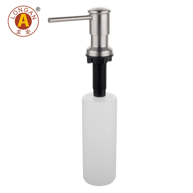F56 nuevo estilo dispensador de jabón de acero inoxidable para fregadero