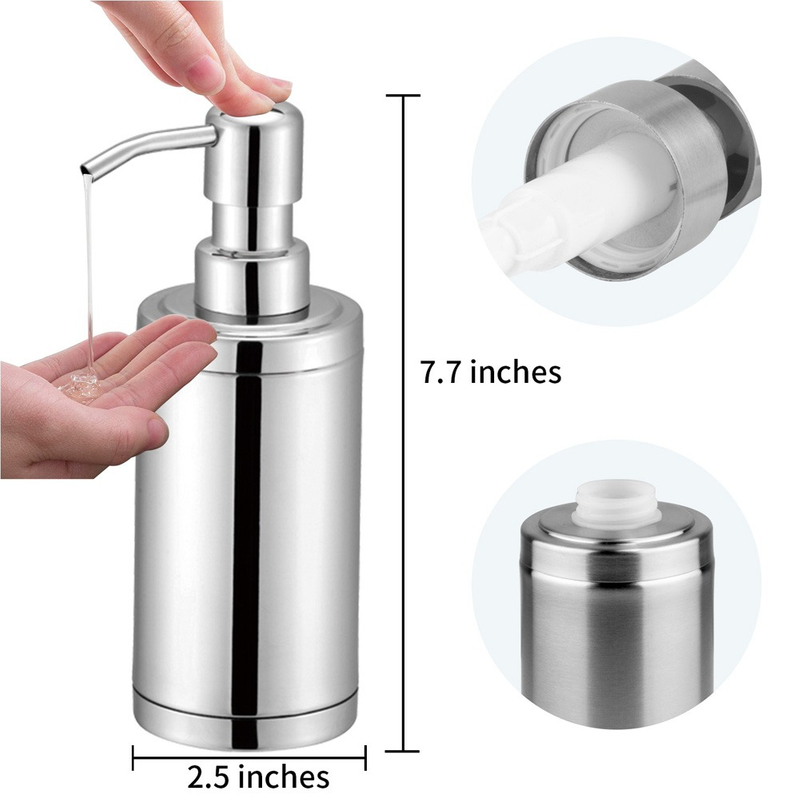 Botella de dispensador de bomba de acero inoxidable de 300 ml-ecológico