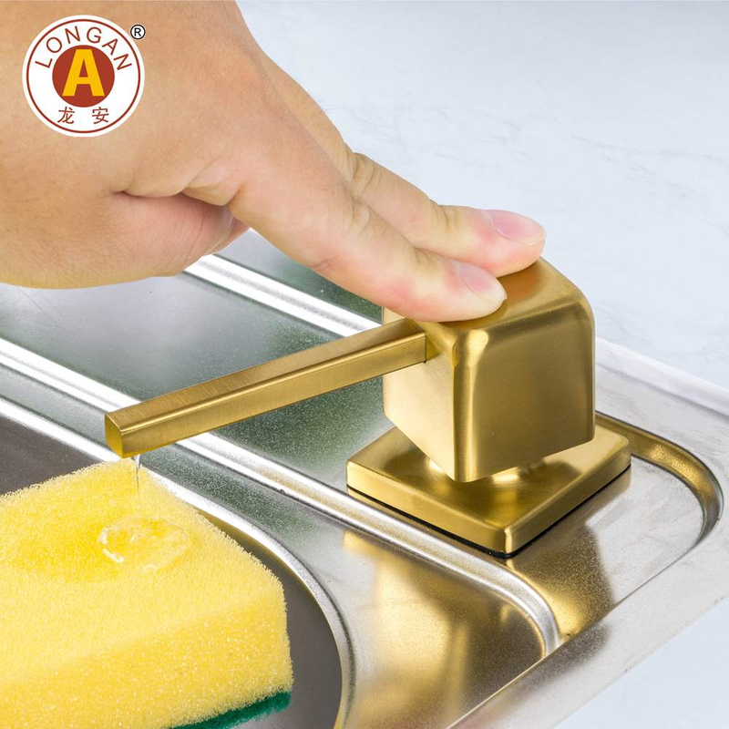F54 304 Dispensador de jabón de fregadero de acero inoxidable para cocina 